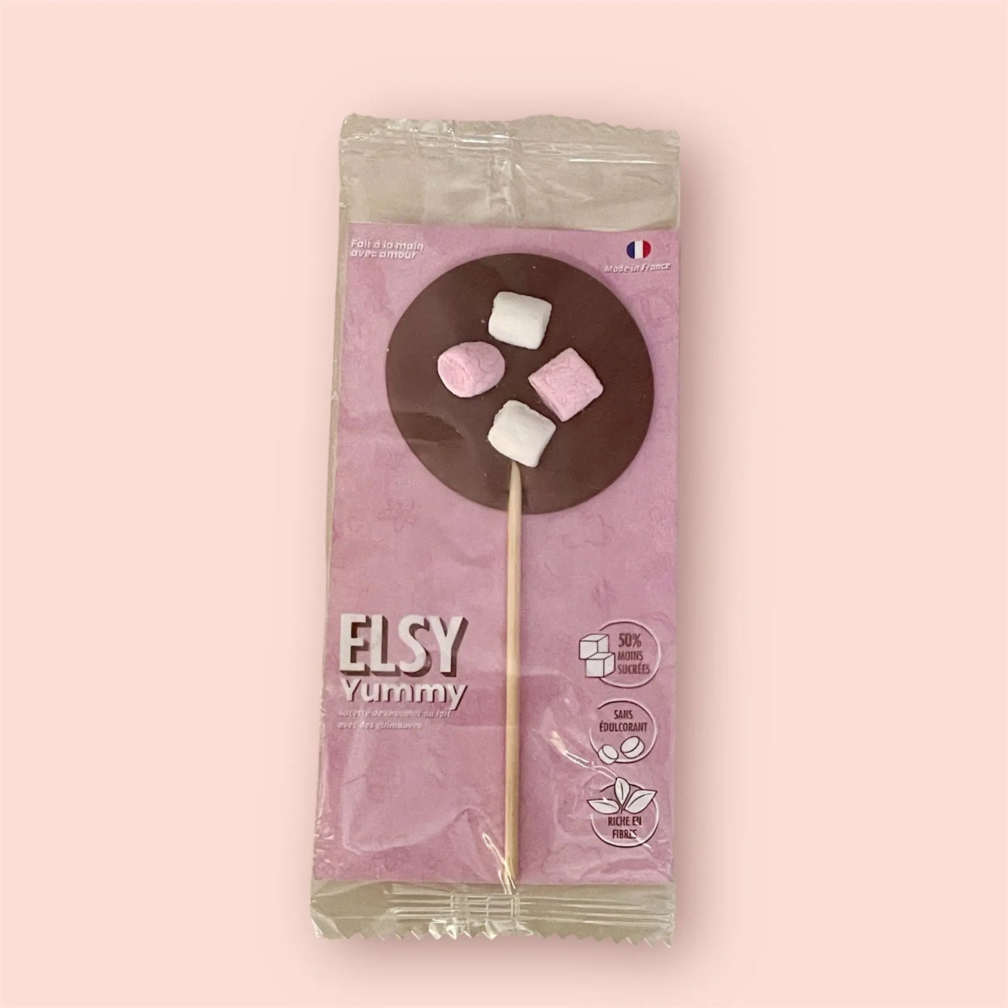 Sucettes au chocolat au lait et guimauves
