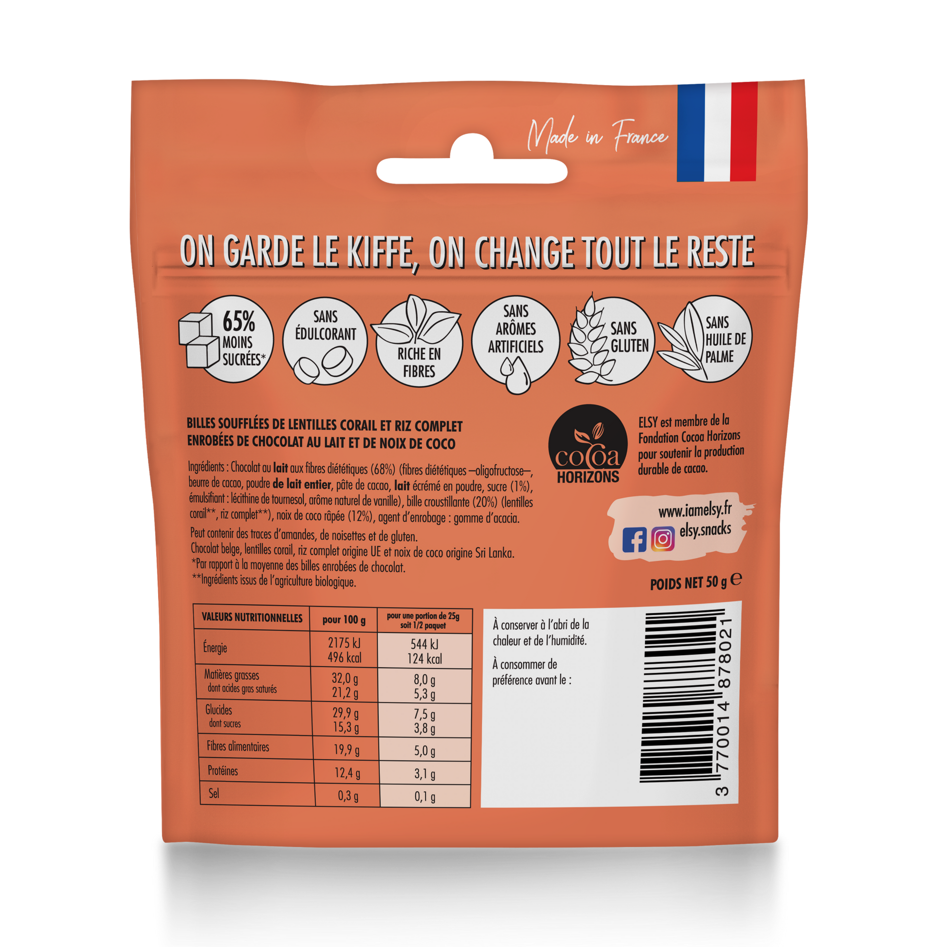 Billes chocolat coco - ingrédients
