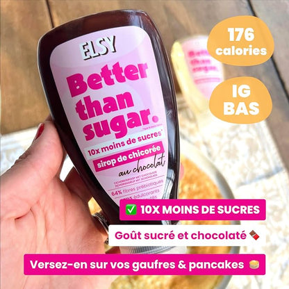 L'incroyable Sirop de Chicorée Elsy Chocolat (3 flacons de 350g)