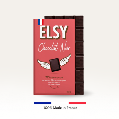 Tablette de Chocolat noir riche en fibres