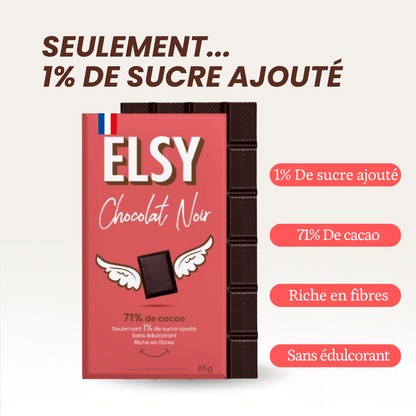 Tablette de Chocolat noir riche en fibres