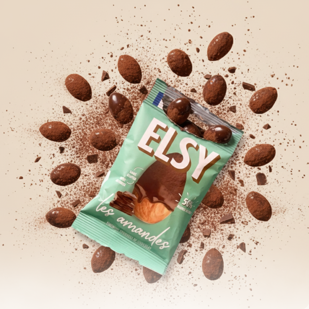 Amandes finement torréfiées enrobées de Chocolat - 35g