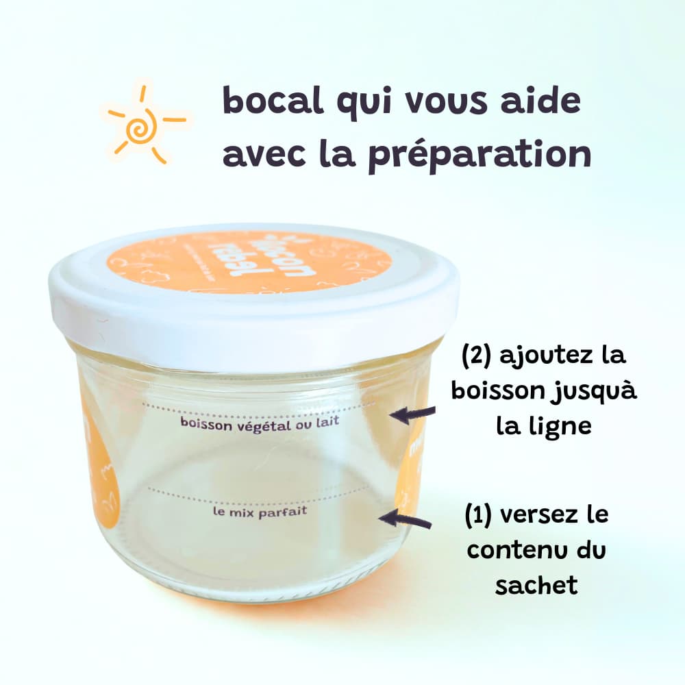 Préparation d'overnight oats dans le bocal Flocon Rebel
