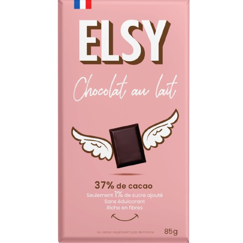 Tablette de chocolat au lait riche en fibres