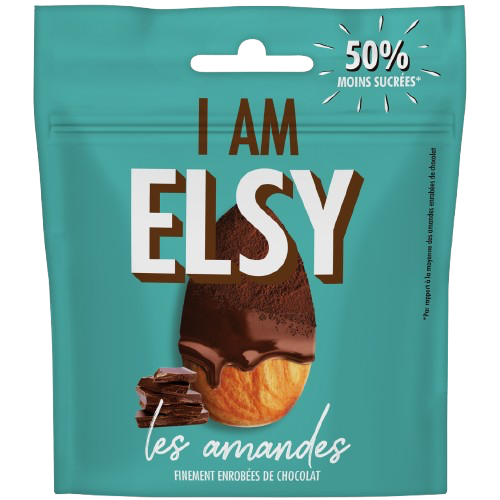 Amandes finement torréfiées enrobées de chocolat - 75g