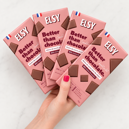 Tablette de chocolat au lait ELSY riche en fibres