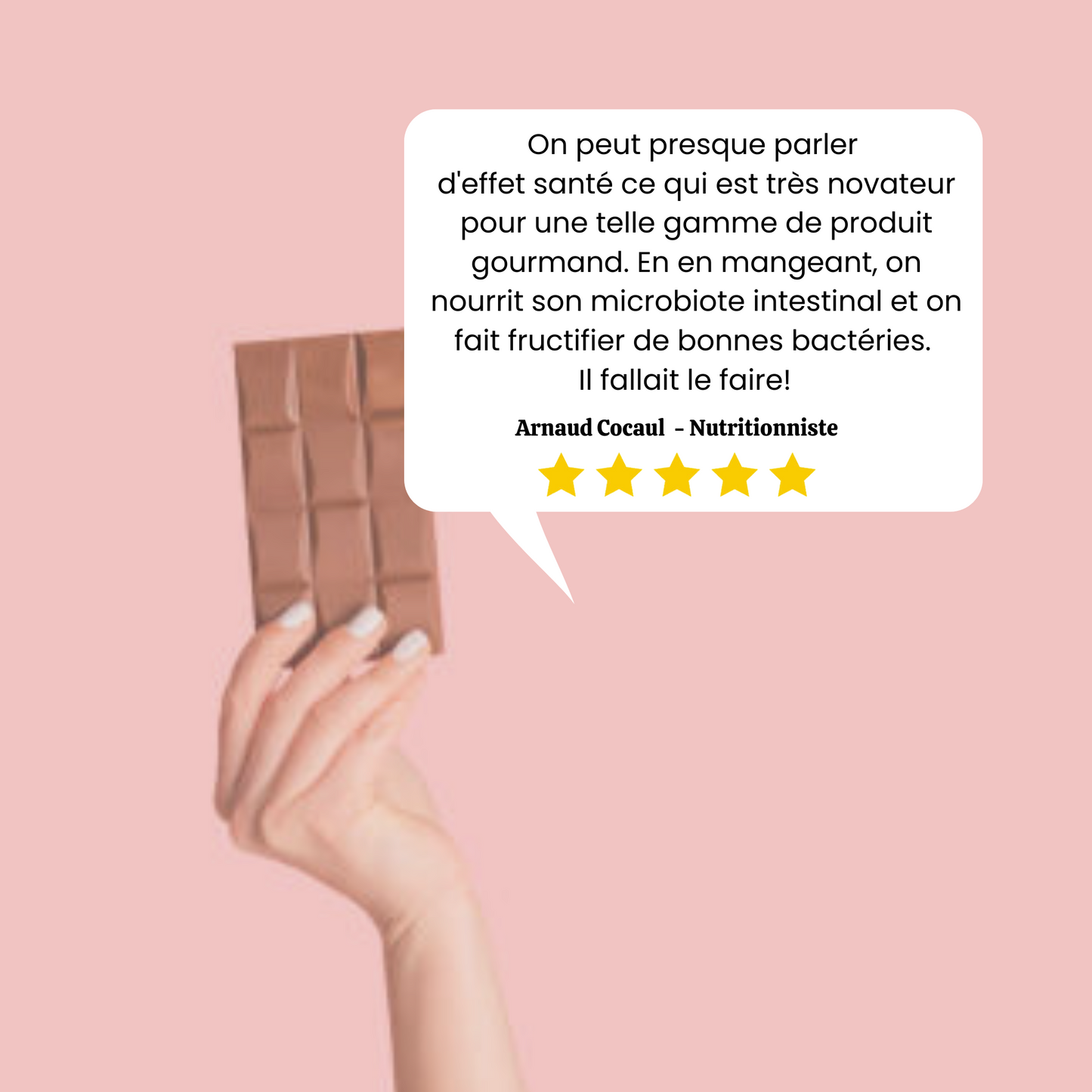 Tablette de chocolat au lait riche en fibres