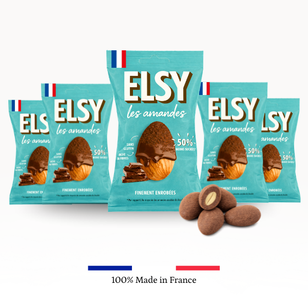 Amandes finement torréfiées enrobées de Chocolat - 35g
